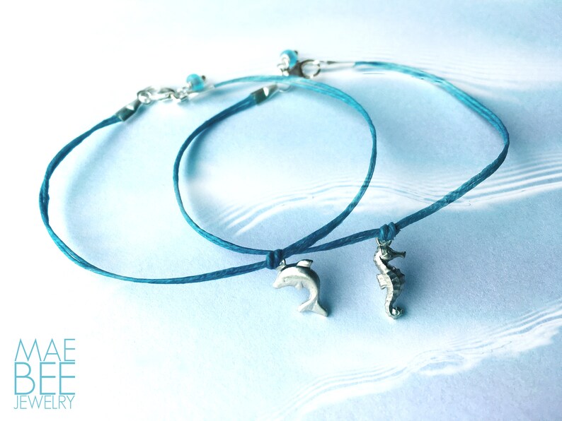 SALE  - Seahorse Bracelet in Sterling Silver on Linen, graduation gift, graduation gift, ready to ship jewelry,  gift