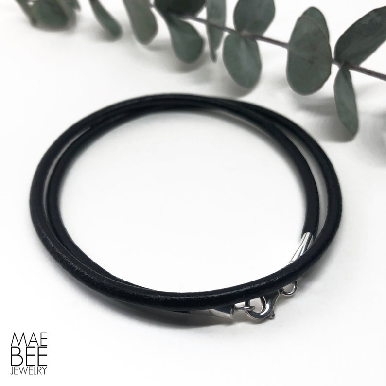 Black Leather Wrap Bracelet: Sterling Silver Clasp, Festival Jewelry