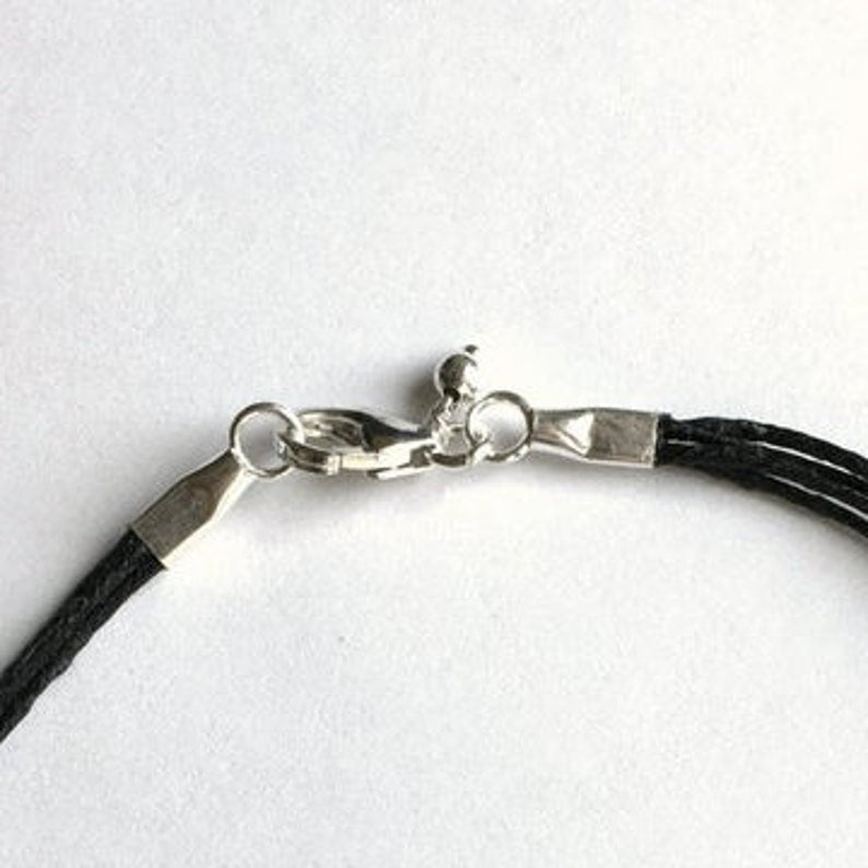 Sterling Silver Evil Eye Bracelet: Linen Cord Talisman Jewelry