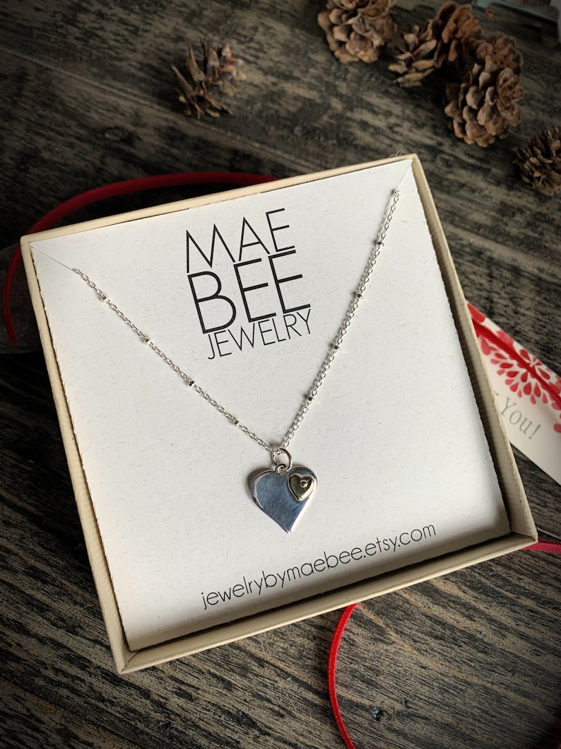 Heart necklace, graduation gift, anniversary gift, heart jewelry, christmas gift gift, graduation day, gift for her, christmas gift