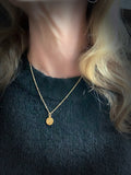 Gold Vermeil Wave Necklace: Beaded Gold-Fill Chain, Beach Jewelry