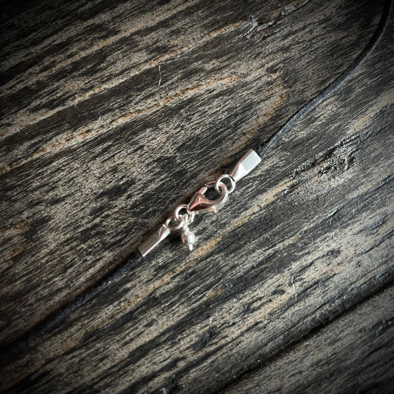 Carnelian Beaded Leather Necklace: Sterling Silver Clasp, Zen Jewelry