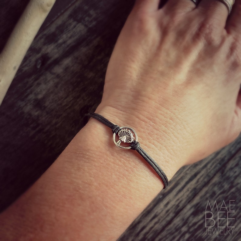 Fly Agaric Mushroom Bracelet: Sterling Silver Nature Jewelry