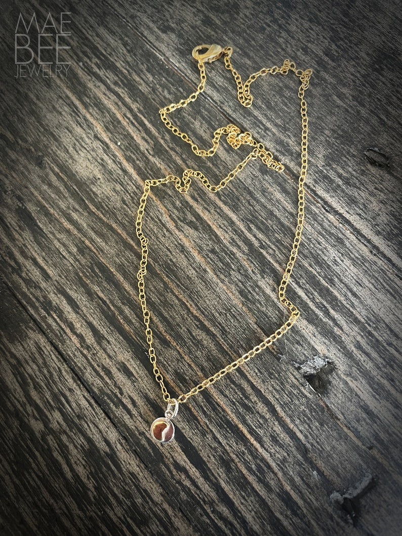 Gold Plated Crescent Moon Necklace: Sterling Silver Lunar Jewelry