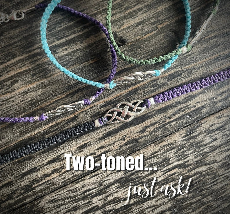 Sterling Silver Celtic Knot Bracelet: Macrame Irish Jewelry Gift