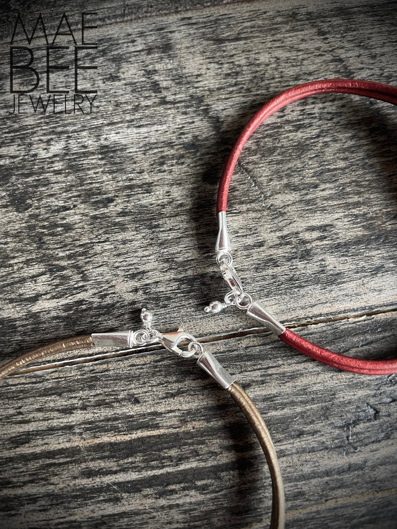 Knotted Leather Bracelet: Sterling Silver Clasp, Festival Style